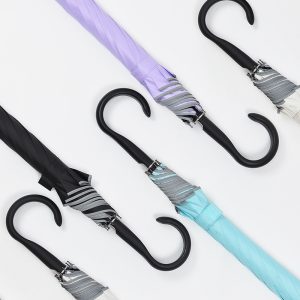 Automatic Open Luxury Quality Rain and Sun Umbrellas for Adults Stick Umbrella UV Customized Logo Print with Reflective Border