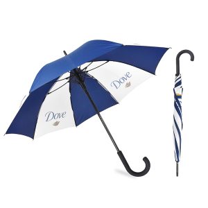 Promotional Auto Open Manual Close Windproof and Waterproof Straight Umbrella with Custom Logo Print