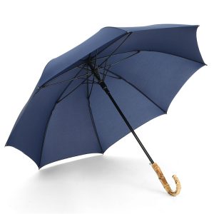 Environmentally friendly High Density Waterproof Automatic Windproof Bamboo Handle Straight Umbrella