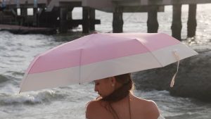 Automatic Open Custom Print Logo Compact Travel Women’s Foldable Parapluies Lightweight Rain Sun Three Folding Portable Umbrella