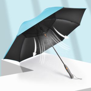 Black Coating Regenschirm Inside UV Protection Custom Logo 27inch Paraguas De Lluvias Straight Fan Spray Umbrella