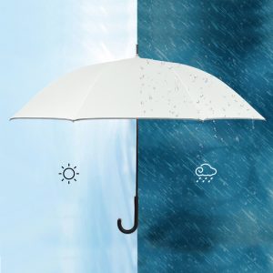 Customized Logo Automatic High Quality Sun & Rain Stick Umbrella with Reflective Design & Windproof Fiberglass Frame
