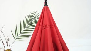 Factory Supply 23 inch Manual Open C Shape Handle Double Layer Hands Free Inverted Reverse Straight Umbrella