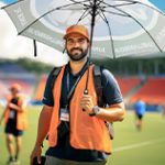 Windproof Digital Print Golf Umbrella for Sport Events