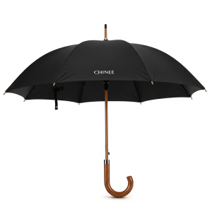 Customizable Classic Black Umbrella for Corporate and Retail Use