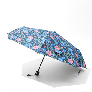 Customized Floral Pattern Compact Umbrella for Fashion and Outdoor Use