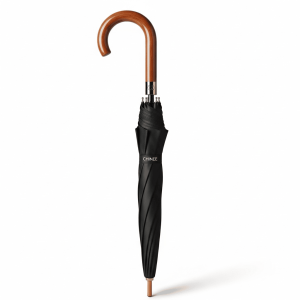 Customizable Elegant Wooden Handle Umbrella for Retail and Promotional Use