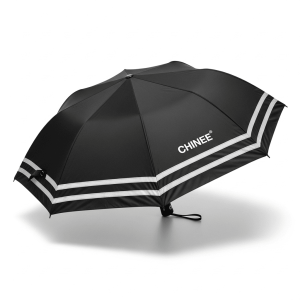 Customizable OEM/ODM Universal Black and White Folding Umbrella for Commercial Use