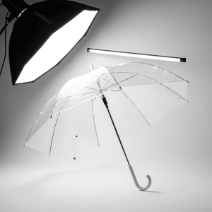 Customized Transparent LED-Illuminated Umbrella for Retail and Promotional Industries