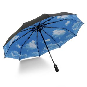 CHINEE 10K Double Layer Windproof Fully automatic Umbrellas Male Women Umbrella Three Folding Commercial Large Durable Frame Parasol