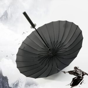 CHINEE 16 Ribs Stylish Fiberglass Long Samurai Sword Katana Umbrella with Sleeve