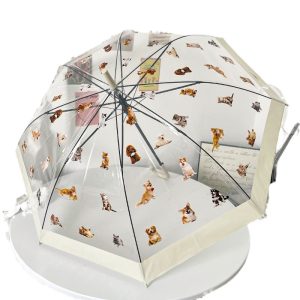 CHINEE 19 Inch Transparent Kids Umbrella with Adjustable Pattern and Custom Logo Printing