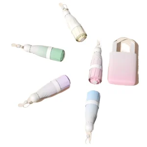 CHINEE 190t Mini Pocket Five Folding UV Sunscreen Umbrella Manual Control Beautiful Minimalist Design