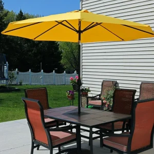 CHINEE 2.7M Splicing Belt Steering Outdoor Sun Umbrella Garden Patio Pillar Umbrella Rain Umbrella