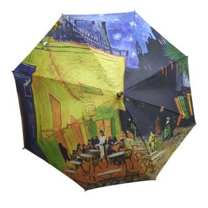 CHINEE 23″*8K Private Label Auto Open Van Gogh Straight Umbrella Strong