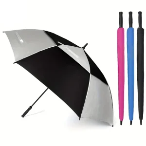 CHINEE 30 Inch Extra Large Sunny Umbrella High End Business Double Layer Ventilated Golf Advertising Gift Semi Automatic Umbrella