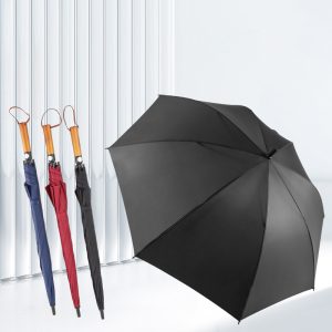 CHINEE 30 Inch Luxury Custom Golf Umbrella with Large Windproof Branded Logo Prints Wood Handle