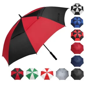 CHINEE 62 68 72 Inch Oversize Golf Umbrella Semi Automatic Vented Windproof Waterproof Double Canopy 8K Premium Umbrella