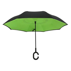 CHINEE Advertising Gift Portable Inside Out C Shape Handle Rain Reverse Umbrella With Logo Printing Customized Color Inside Out