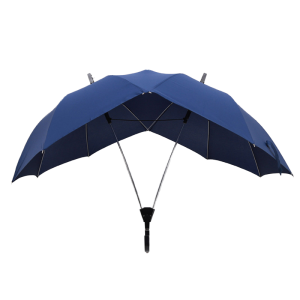 CHINEE Auto Open Double Pole Conjoined Umbrella 16K Fashion Polyester Love Couples Umbrella Custom Logo Gift Rainy Umbrella