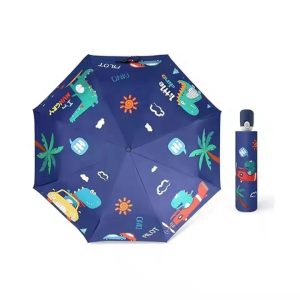 CHINEE Automatic Children’s Umbrella Students Anti rebound Cartoon Folding Print Sunscreen UV Protection Custom Umbrella