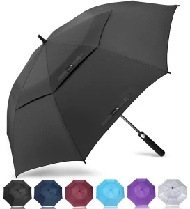 CHINEE Automatic Open 47 54 62 68 Inch Golf Umbrella Oversize Extra Large Double Canopy Vented Windproof Golf Umbrellas Customised