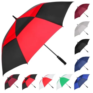 CHINEE Automatic Open Golf Umbrella Oversize Extra Large Double Canopy Vented Windproof Waterproof Golf Umbrellas