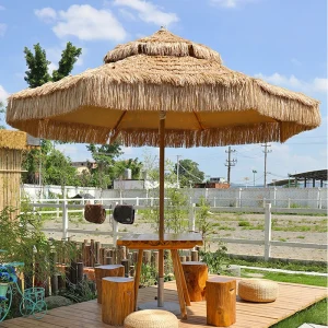 CHINEE Beach Big Umbrellas Modern Strong Beach Garden Courtyard Umbrellas Commercial Outdoor Beach Straw Umbrellas