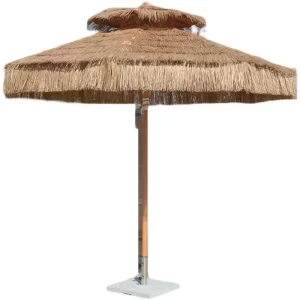 CHINEE Beach Outdoor Summer Foldable Parasol Bamboo Thatch Umbrellas Manufacturers