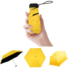 CHINEE Best Mini Umbrella Uv Umbrella for Women Easy to Carry Ladies 5 Folding Sun Umbrellas Portable Sunscreen Female Parasol