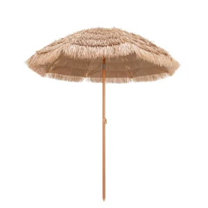 CHINEE Big Straw Parasol Mosquito Netting Patio Umbrellas PP Grass Beach Umbrellas Waterproof Polyester Customized