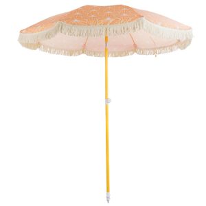 CHINEE Big UV Protection Outdoor Sunshade Fishing Beach Tassel Umbrella With Logo Prints