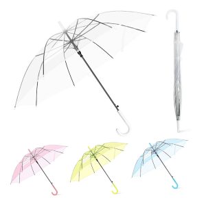 CHINEE Blank 3 Folding Mini Umbrella Transparent POE Custom logo