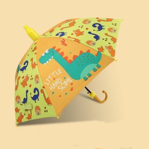 CHINEE Cartoon Ice Cream Children’s Long-Handled Umbrella for Rain and Sun