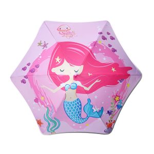 CHINEE Children’s Long Handle UV Light and Rain Sun Umbrella with Safety Rounded Corners