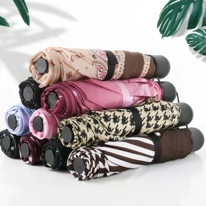 CHINEE Chinese Manufacturer High Quality Promotional 3 Folding Umbrellas Customized Rain With Logo Prints