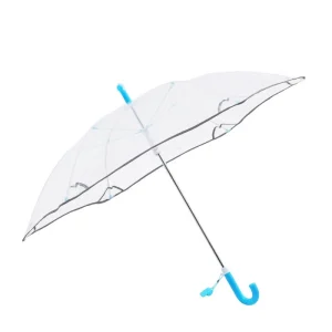 CHINEE Custom Children PVC Cartoon Transparent Dome Umbrellas With Pearls Small