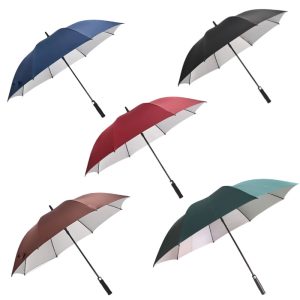 CHINEE Custom Double Layer Fashion Umbrella 8K Ribs Straight Minimalist Design Logo Semi Automatic Fiberglass Business Gifts