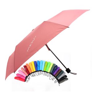 CHINEE Custom Logo 3 Folding Umbrella Promotional Gift Rain Gear Portable Compact Sun Parasol for Corporate Event