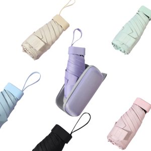 CHINEE Custom Mini Umbrella Manual Capsule UV Protection Lady Small Folding Umbrella Sun and Rain