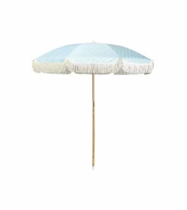 CHINEE Custom Pattern Beach Umbrella Premium Hardwood Frame with Zinc Tilt Commercial Grade Fringe Parasol for Resort OEM