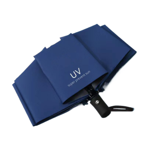 CHINEE Customizable Automatic UV Windproof 3-Folding Portable Umbrella Classic Design Style Sunshade With Logo Promotional Item