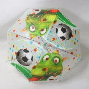 CHINEE Customized Printing Animal Design Straight Manual Open Cartoon Children’s Umbrella with Whistle for Girls and Boys