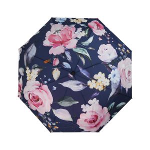 CHINEE Customized Unique Compact 3 Folding Mini Gift Automatic Flower Print Umbrella