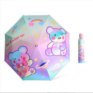 CHINEE Cute Cartoon Kids Umbrella Waterproof Lightweight Children Rain Umbrella With Automatic Open for Boys and Girls Outdoor Travel