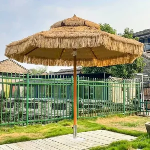 CHINEE Designer Custom Cotton Boho Macrame Wooden Tassel Parasol Beach Umbrellas with Fringe Garden Umbrellas