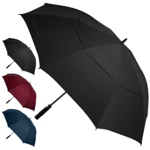 CHINEE Double Layer Windproof Golf Umbrella Large Double Canopy Automatic Open Custom Logo for Sport Business Gift