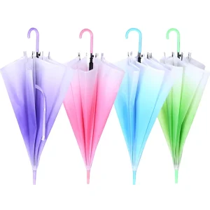 CHINEE Eco Friendly Transparent Umbrella With Reinforced Steel Shaft Waterproof and Durable