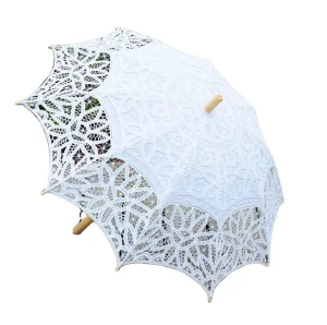 CHINEE Elegant Princess Lace Umbrella Cotton Handmade Embroidery Wedding Parasol Umbrellas