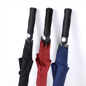 CHINEE Factory Extra Large Automatic Open Golf Umbrella with Custom Logo Prints Plastic Handle Straight Promotional Umbrella